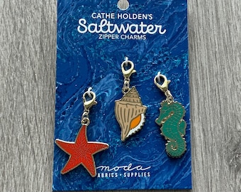 Saltwater Zipper Charms  By Cathe Holden for Moda CH204