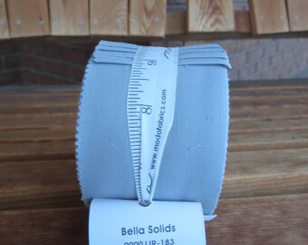 Bella Solids Junior Jelly Roll - 9900JJR-183 - Moda Silver