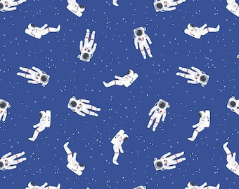 End of Bolt  1 yard 13 Inches - Riley Blake - Out of this World with NASA Astronauts Blue - Fabric - I Spy Fabric