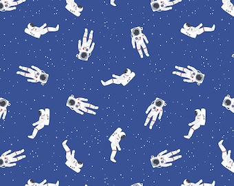 Riley Blake - Out of this World with NASA Astronauts Blue - Fabric - I Spy Fabric