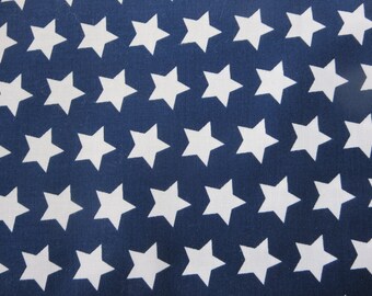 by the YARD AMERICAN TRUCKS white tossed stars on waving navy background Henry Glass 9481-77  cotton fabric