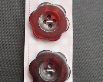 Riley Blake Sew Together 1. 5" Flower Buttons - Brown