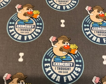 Camelot Fabrics - Licensed Mr Potato Head - French Fries Grey - 95030116-3