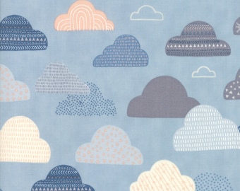 Wild & Free  - Abi Hall - Wild Free Sky 35313 15- Novelty Cloudy Skies Light Blue