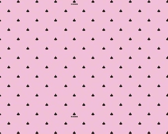 Riley Blake - Celebrate with Hershey Valentine's Day Kisses Dots White C12806 - Pink