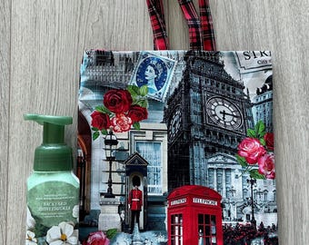 Reusable Lined Fabric Gift Bag 10 x 9 Inches - Gift Bag - London Attractions