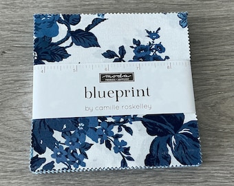 Blueprint  Charm Pack  5 Inch Squares - By Camille Roskelley 55330PP - Shipping Now