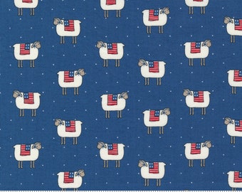 Moda - Prairie days - Prairie Friends Sheep Flag Animals - 299114 - 2991 14 - Dusk Blue