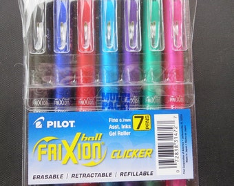 Frixion Clicker Gel Pen 7ct Assorted