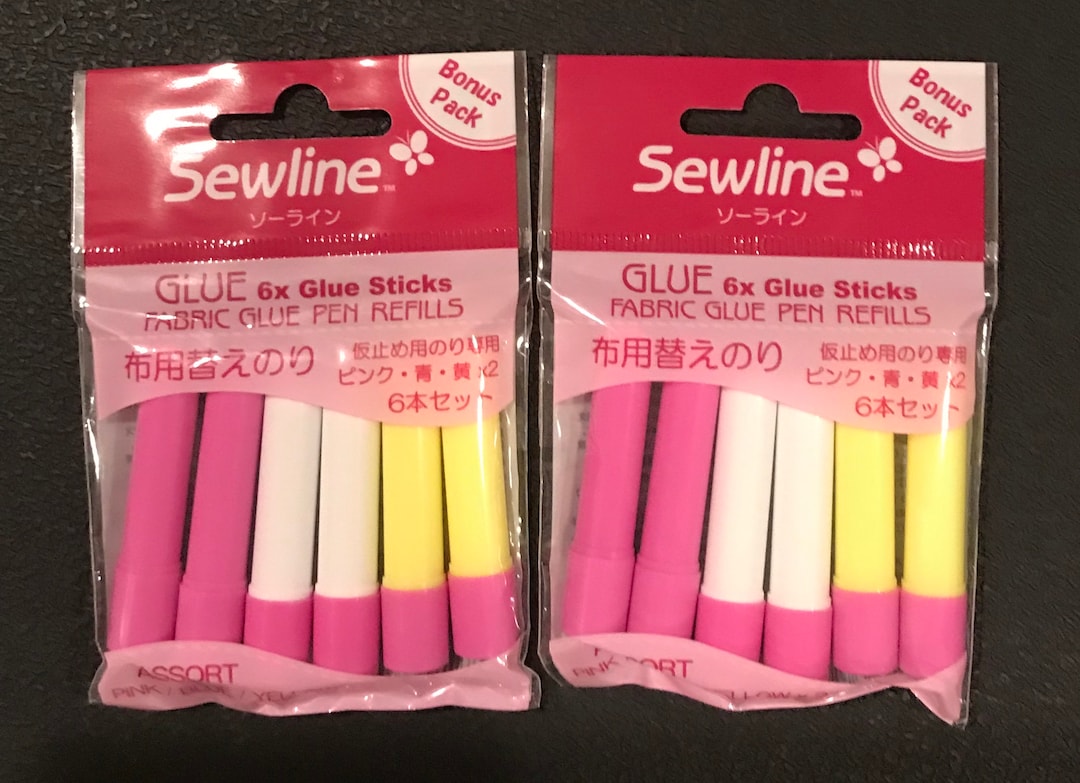 Double Pack Assorted Sewline Fabric Glue Pen Refill Pen Sold Separately