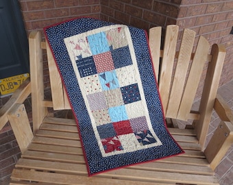 Red White And Free Quilted Table Runner