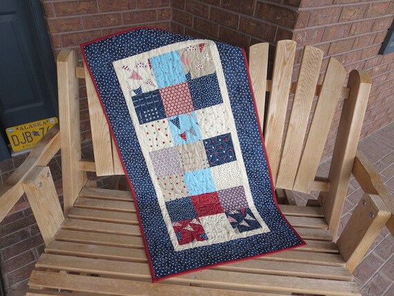 Red White And Free Quilted Table Runner