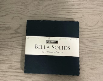 Bella Solids Charm Pack Dark Blue 9900PP 20