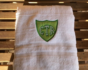 CTR Towel - Green With White Dots