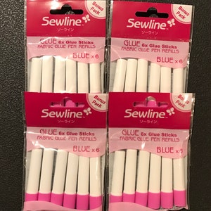 Four Packs- Sewline Blue Fabric Glue Pen Refill - Pen Sold Separately ( Link Below) - FAB50063