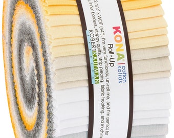 2-1/2in Strips Kona Cotton Sunny Side Up Palette, 40pcs/bundle - RU-777-40
