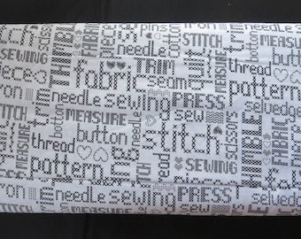 My Happy Place - Black Embroidered Words # 3883S-99 - Studio E