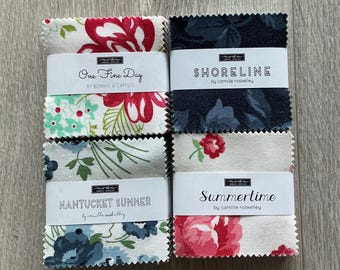 Camille Roskelley One Fine Day -  Shoreline - Nantucket Summer-  Summertime  - Mini Charm Pack Set