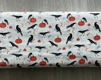 Sophisticated Halloween Vintage Crowsm- Cream C14621 By My Minds Eye For Riley Blake