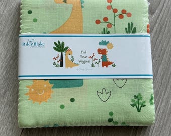 Eat Your Veggies by Sandy Gervais for Riley Blake   5" Stacker / Charm Pack -  5 Inch Stacker