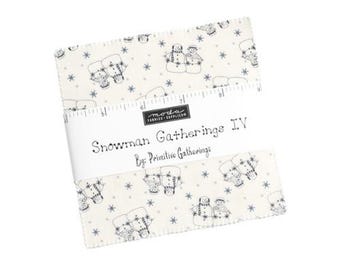 Snowman Gatherings IV Charm Pack - 49250PP Moda - Primitive Gatherings