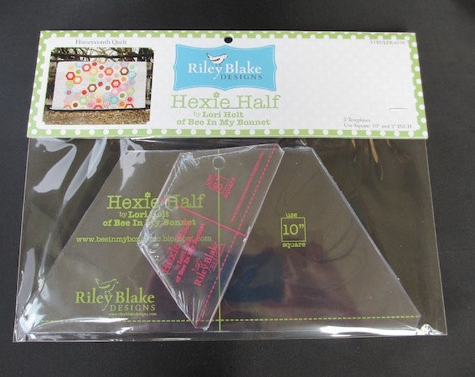 Hexie Half Rulers With 10 and 5 Sizes With Retail Packaging Half Hexie