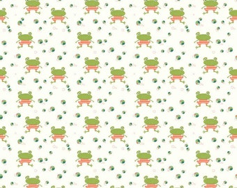 Riley Blake - Ready set splash Cream Frogs C9892 - Fabric - Sandy Gervais