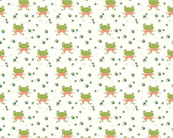 Riley Blake - Ready set splash Cream Frogs C9892 - Fabric - Sandy Gervais