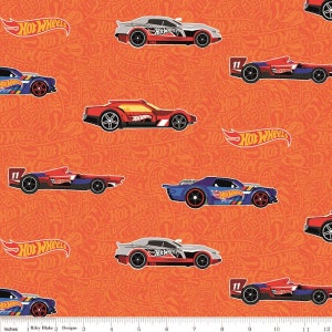 Riley Blake - Hot Wheels Main Orange - C9750-ORANGE - Fabric - I Spy Fabric