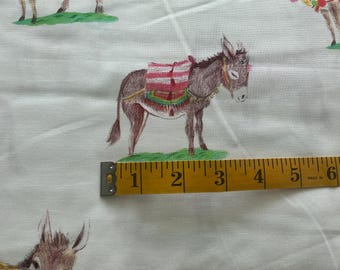 54252D-2 - Heather Ross By Hand, Donkey, Ivory Cotton - For Windham Fabrics