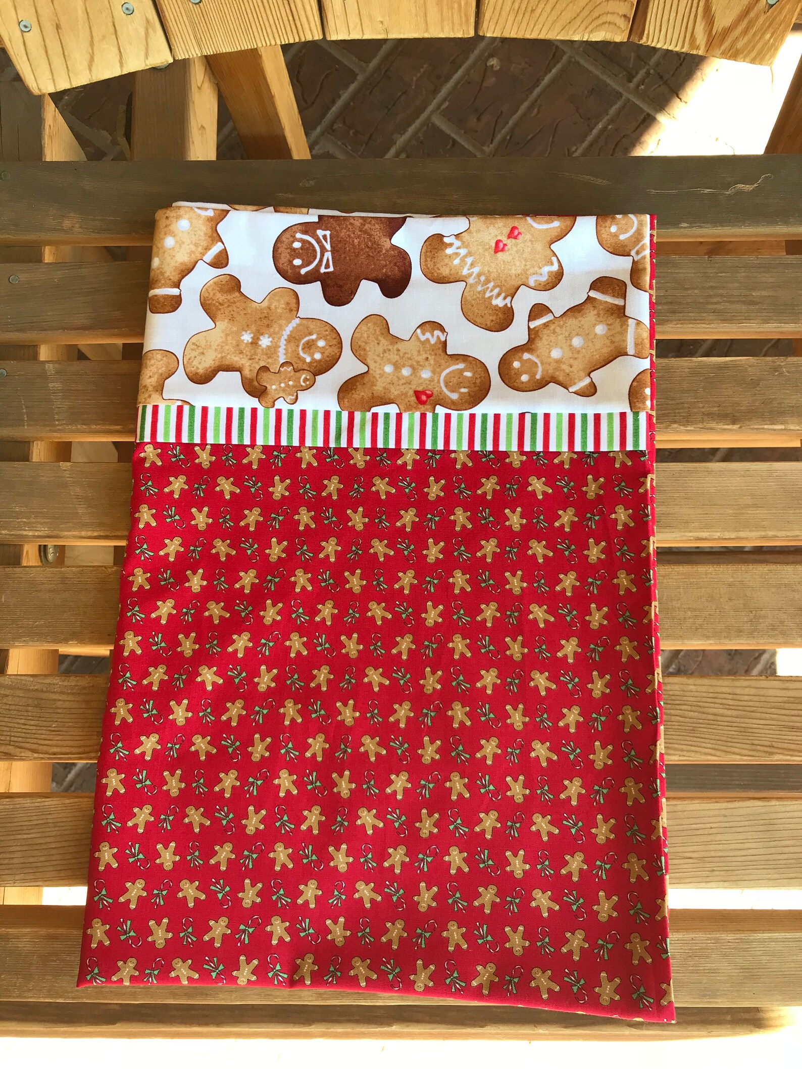 Novelty Themed Pillowcase Christmas Pillowcase Gingerbread Etsy