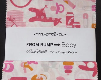 Rare Find - Moda  - From Bump To Baby Charm Pack