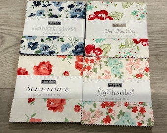 Camille Roskelley Charm pack Set - Nantucket Summer- Summertime- One Fine Day And Lighthearted