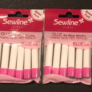 En stock - Paquete doble - Repuesto de pegamento para tela azul Sewline - El bolígrafo se vende por separado (enlace a continuación) - FAB50063 - Barras de pegamento - Barra de pegamento