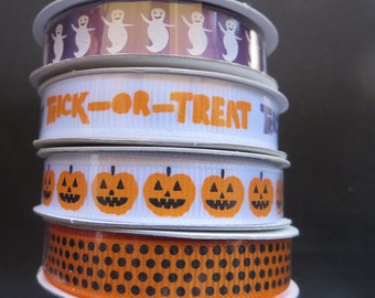 4 Spools Of American Craft Halloween Ribbon