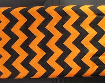 End of Bolt 1 3/4 Yards -  C380-02 Riley Blake - Medium Chevron Orange And Black