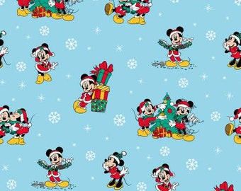 Disney - 100% Cotton  Disney Mickey & Friends Christmas Day - 717531600715 Spring Creative