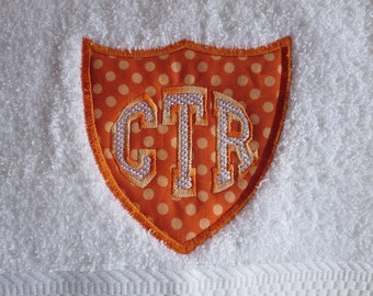 CTR White Towel - Orange Applique