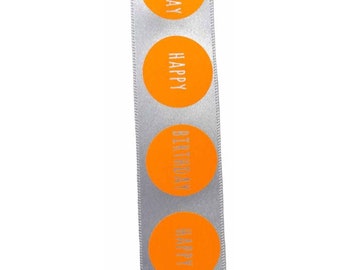 Big Dot Birthday Ribbon in Flo Orange -  14467