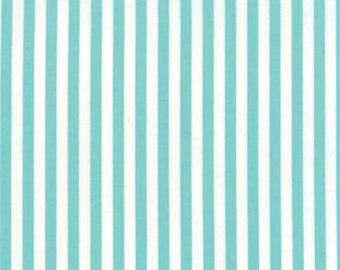 End of Bolt 3/4 Yard - Moda - Prairie Stripe Aqua 29006 28