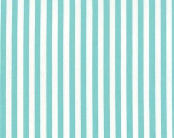 End of Bolt 3/4 Yard - Moda - Prairie Stripe Aqua 29006 28