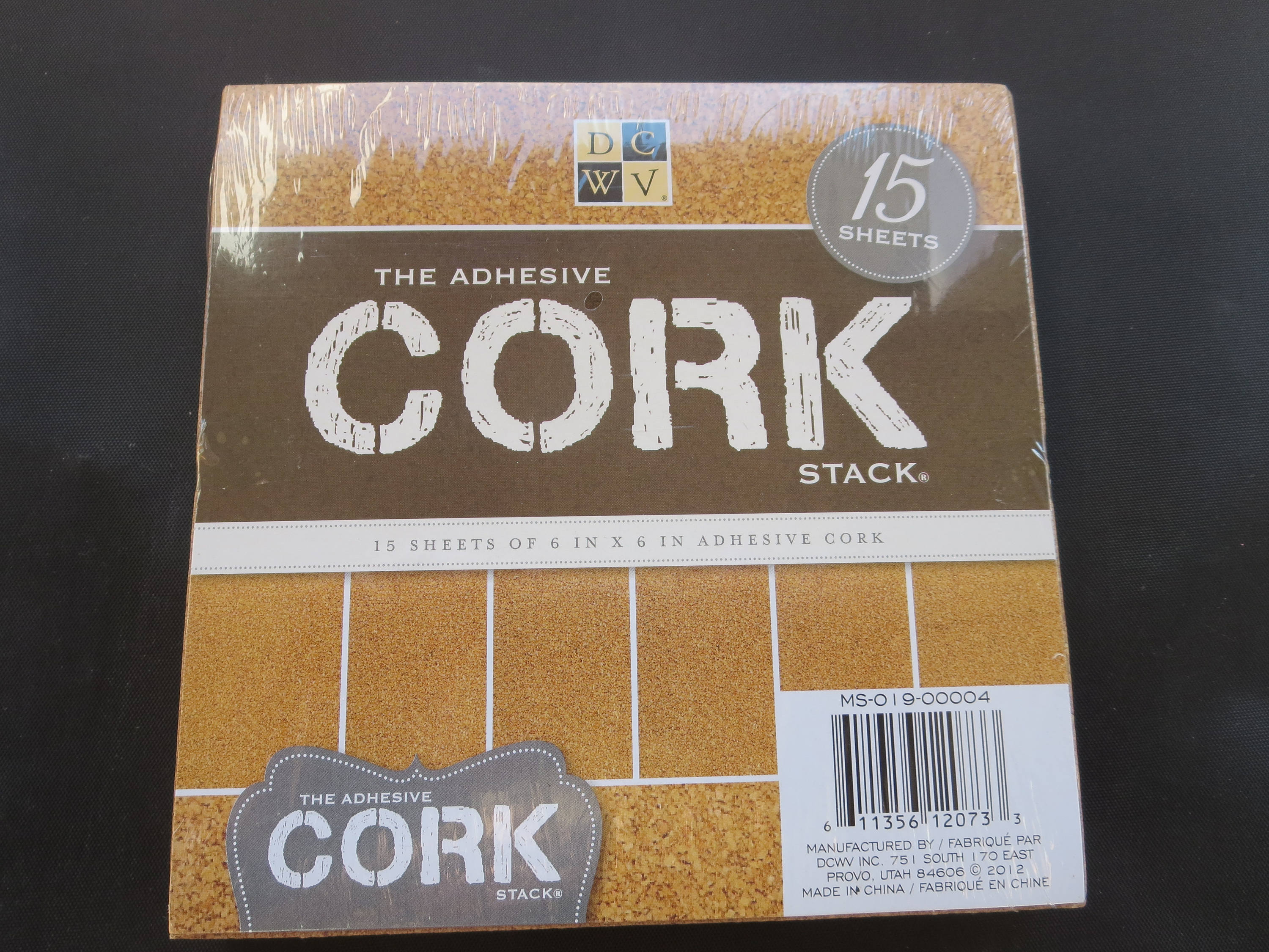 DCWV 6x 6 Adhesive Cork Paper Stack