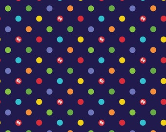 Riley Blake - Fisher-Price Dots Navy C9764 - Fabric - I Spy Fabric - Official licensed product