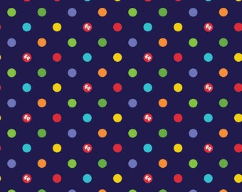 Riley Blake - Fisher-Price Dots Navy C9764 - Fabric - I Spy Fabric - Official licensed product