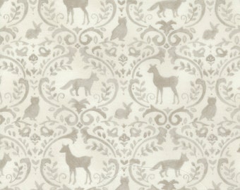 Moda - Deb Strain Effies Woods - Cloud 56014 11  Moda - Woodland Damask Animals Owl Fox Deer Rabbit Bunny