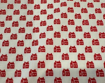 Christmas Stitched Schoolhouse 2044711  - Fig Tree - Moda Has Now Discontinued This Fabric