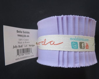 Bella Solids Junior Jelly Roll - 9900JJR 66 - Moda Lilac