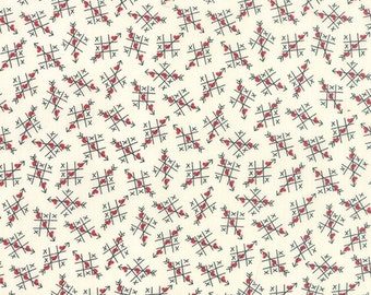 End of Bolt 1 Yard - Moda -First Crush Fabric - 560011 - Sweetwater Seasonal Valentines Tic Tac Toe