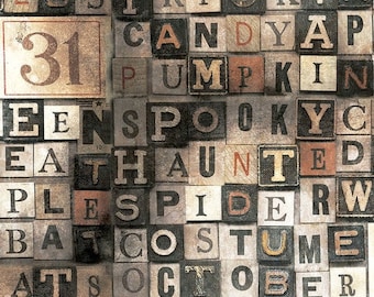 End of Bolt - 2 Yards - Halloween Multi - Tim Holtz - PWTH147