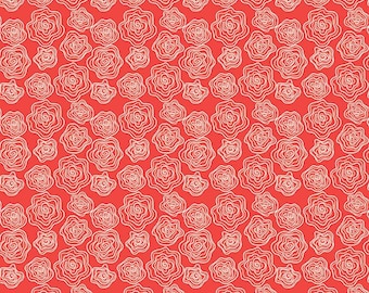 Riley Blake - From The Heart  Roses Red C10052- Fabric - Sandy Gervais